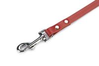 Hondenriem van leer 100cm x 12mm rood - thumbnail