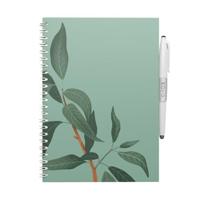 MOYU Uitwisbaar notitieboek - hardcover a5 - lovely leaf - thumbnail