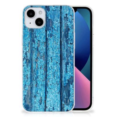 iPhone 15 Plus | Bumper Hoesje | Wood Blue iPhone 15 Plus | Bumper Hoesje | Wood Blue