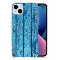 iPhone 15 Plus | Bumper Hoesje | Wood Blue - thumbnail