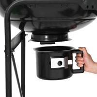 VidaXL Buiten grill met wiel zwart 91 x 71 x 107 cm metaal - thumbnail