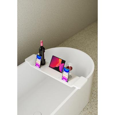 ZEZA Solid Badrek - 86x18x4.8cm - solid surface - mat wit TW-P085 ZEZA Solid Badrek - 86x18x4.8cm - solid surface - mat wit TW-P085