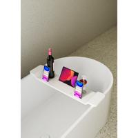 ZEZA Solid Badrek - 86x18x4.8cm - solid surface - mat wit TW-P085 - thumbnail