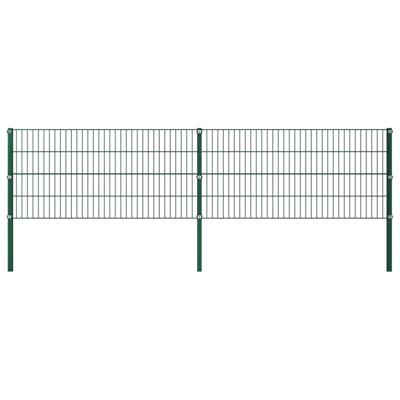 Schuttingpaneel met palen 3,4x0,8 m ijzer groen