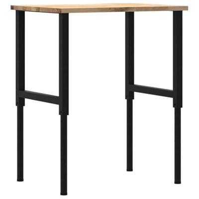 Werkbank 80x60x(71,5-98) cm massief eikenhout