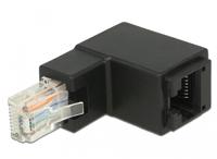 Delock RJ45 Netwerk Adapter [1x RJ45-stekker - 1x RJ45-bus] Zwart - thumbnail