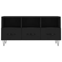 Tv-meubel 102x36x50 cm bewerkt hout zwart - thumbnail