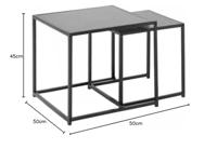 Bendt Bijzettafel 'Holger' set van 2 stuks, kleur Zwart - thumbnail