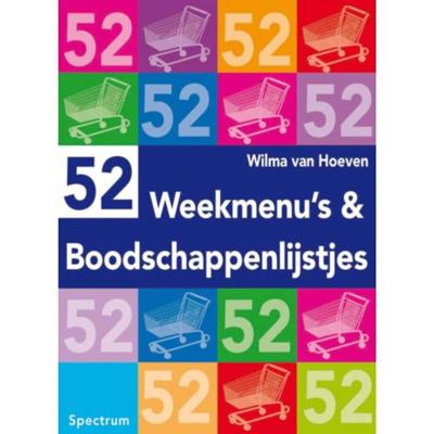 52 weekmenu's en boodschappenlijstjes (Paperback)