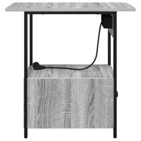 Nachtkastje met lade Grijs sonoma 60 x 30 x 61 cm Bewerkt hout - thumbnail