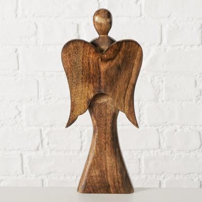 Boltze Home figuur engel hout 16x35cm
