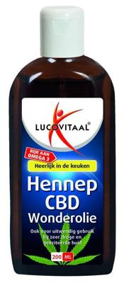 Lucovitaal Hennep CBD huidwonder olie 200 Milliliter