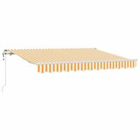 VidaXL Inklapbaar zonnescherm geel 250 x 200 cm stof - thumbnail