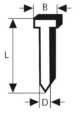 Bosch Accessories 2608200530 Nagel met verzonken kop SK64 Afmeting, lengte 44 mm 2000 stuk(s)
