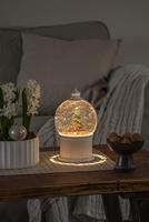 Konstsmide 4301-200 LED-lantaarn Kersttafereel Warmwit LED Wit Watergevuld, Timer - thumbnail