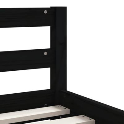 Kinderbedframe met lades 80x200 cm massief grenenhout zwart - thumbnail