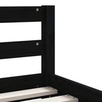 Kinderbedframe met lades 80x200 cm massief grenenhout zwart - thumbnail