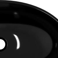 VidaXL Wasbak 54,5x35x15,5 cm gehard glas zwart - thumbnail
