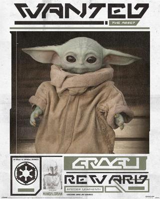 Poster Star Wars - The Mandalorian - Grogu Wanted 40x50cm