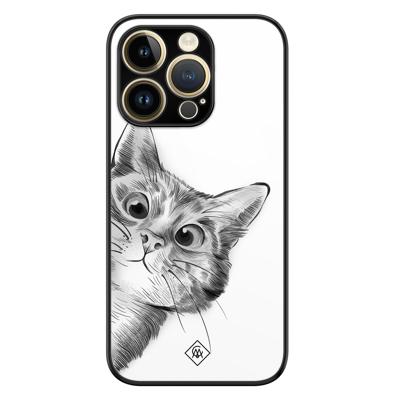 iPhone 14 Pro glazen hardcase - Peekaboo iPhone 14 Pro glazen hardcase - Peekaboo