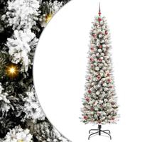 Kunstkerstboom met 300 LED Wit 240 cm PVC en Metaal en Plastic - thumbnail