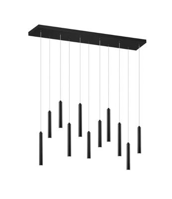 Trio Led hanglampTubular 115cm 11-lichts zwart - 321611132