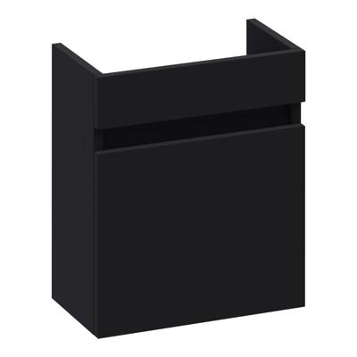 Brauer Joy Fonteinkast - 40 cm - met 1 Deur Greeploos Linksdraaiend - Mat Zwart