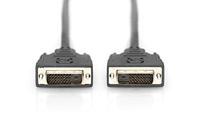Digitus AK-320108-010-S DVI-kabel DVI Aansluitkabel DVI-D 24+1-polige stekker, DVI-D 24+1-polige stekker 1.00 m Zwart Schroefbaar - thumbnail