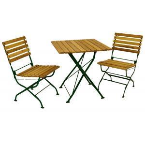 Zürich bistroset - Robina hout Platstaal - Bruin Groen Zürich bistroset - Robina hout Platstaal - Bruin Groen
