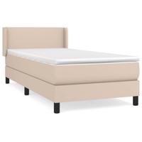 Boxspring met matras kunstleer cappuccinokleurig 80x200 cm - thumbnail