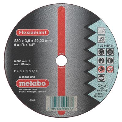 Metabo 616738000 Doorslijpschijf recht 125 mm 25 stuk(s) RVS