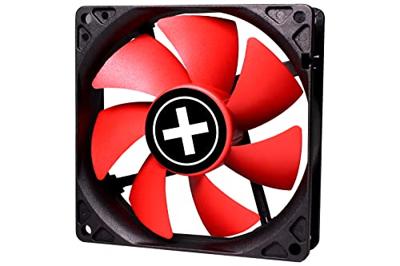 Simpletek PC-ventilator Zwart, Rood (b x h x d) 92 x 25 x 92 mm - thumbnail