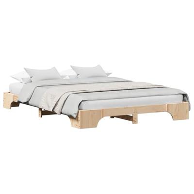 Bedframe Naturel 150 x 200 cm Massief grenenhout