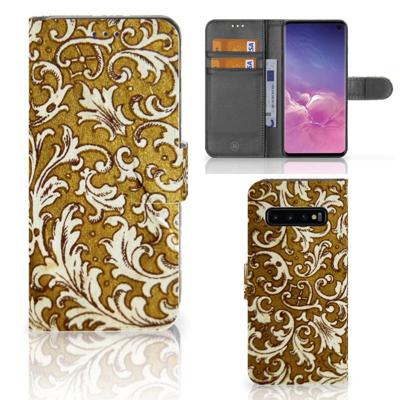 Wallet Case Samsung Galaxy S10 Barok Goud | Portemonnee hoesje
