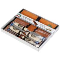 Kirschen Steekbeitelset | 10, 16, 20, 26 mm | heft van wit beukenhout | 4-delig | lederen roltas | 1 stuk - 1151000 1151000a - thumbnail