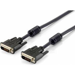 Equip DVI-kabel digitale DualLink monitorkabel DVI-D 24 + 1 stekker > DVI-D 24 + 1 stekker, 3,00 m