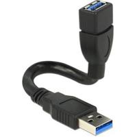 Delock 83713 USB-kabel USB 3.0 USB-A stekker, USB-A bus 0.15 m Zwart - thumbnail