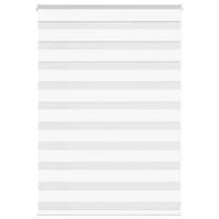 VidaXL Zebra blind 95x100 cm stofbreedte 90,9 cm polyester wit - thumbnail