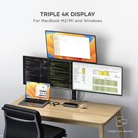 Satechi Triple 4K display docking station - Space Gray - thumbnail