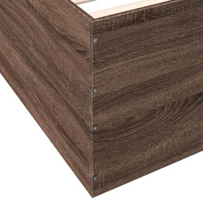 Bedframe bewerkt hout bruin eikenkleur 90x190 cm