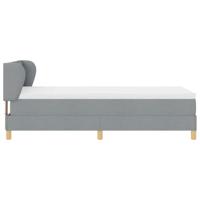 Boxspringbed met matras stof lichtgrijs 90x200 cm - thumbnail
