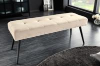 Design bank BOUTIQUE 100cm champagne fluweel zwart metalen poten - 43320 - thumbnail