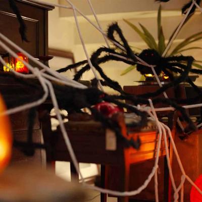 home trainer 4 pcs Zwart en wit 150 cm Polyester