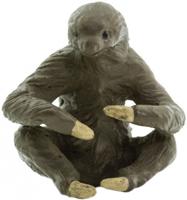 Safari mini figuren Luiaard 2,5 cm rubber bruin 192 stuks - thumbnail