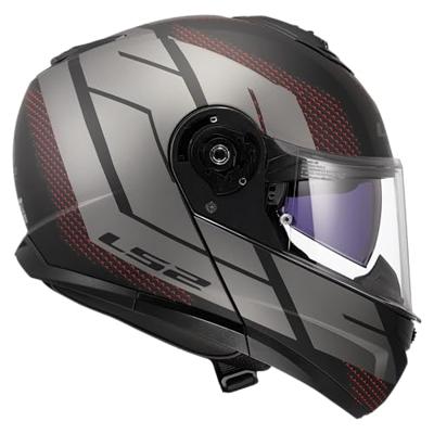 LS2 opklaphelm "ff908 strobe ii code". helmet ff908 stro. ii code xxl black/grey matt