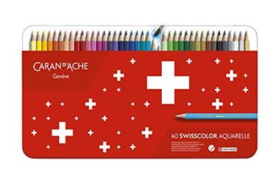 Kleurpotl caran d ache swisscolor aquarel 40st ass Kleurpotl caran d ache swisscolor aquarel 40st ass