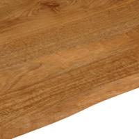 Tafelblad met natuurlijke rand 90x80x2,5 cm massief mangohout - thumbnail