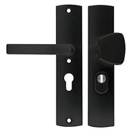 Veiligheidsbeslag Curve Plus S-knop+kruk Blok PC55 anti-kerntrek/omkeerbaar/242x52x13/alu. gesl. F8/SKG3 - thumbnail