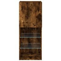 Tv-meubel LED-verlichting 40,5x30x102 cm gerookt eikenkleurig - thumbnail