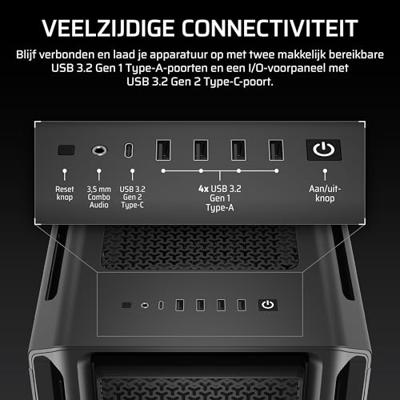 Corsair 5000T Midi-tower PC-behuizing Zwart